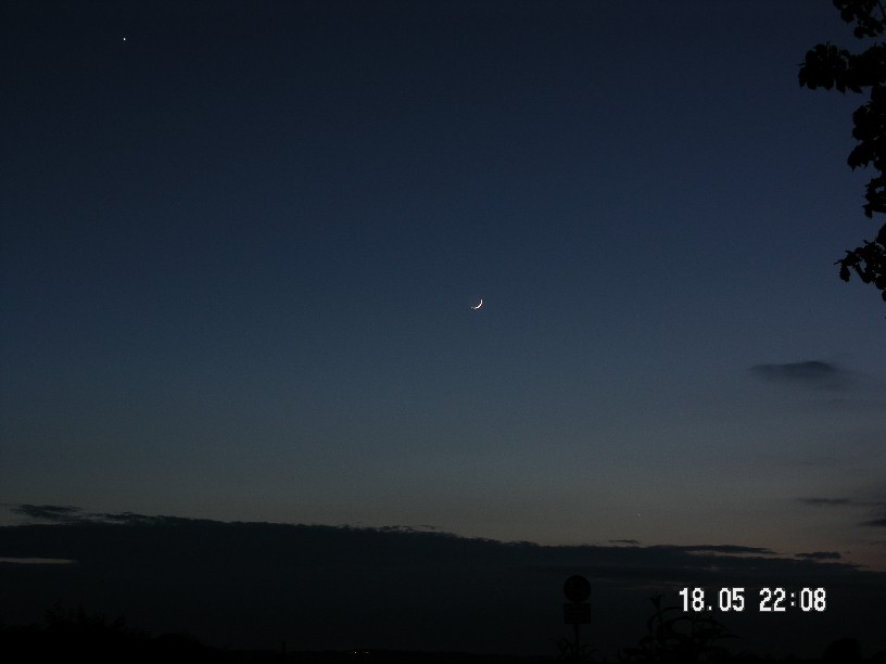 Merkur, Mond und Venus am 18.05.2007