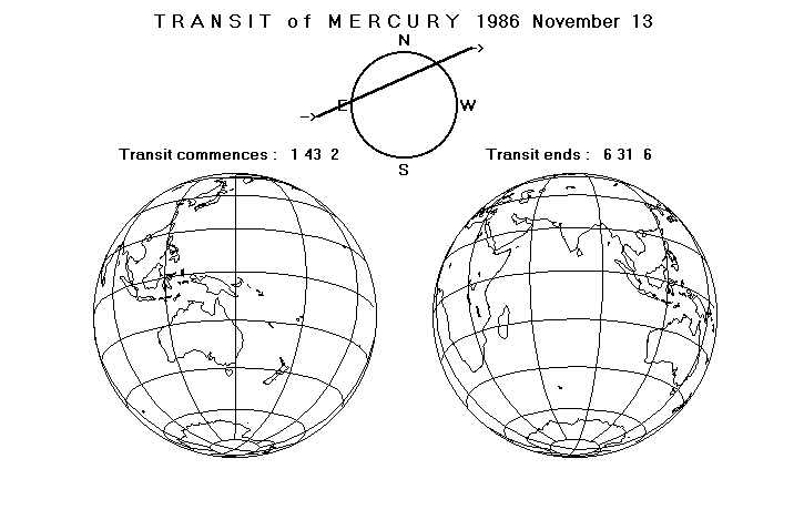 Merkurtransit am 13.11.1986